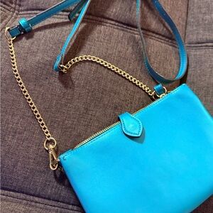 Elegant Blue Chain Strap Women's Bag